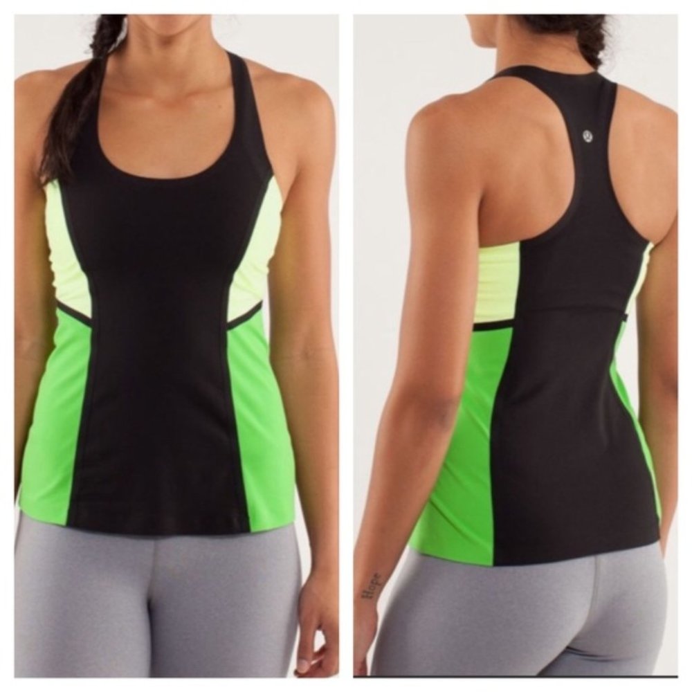 Lululemon Colorblock Cool Racerback Tank Top - Picture 1 of 10